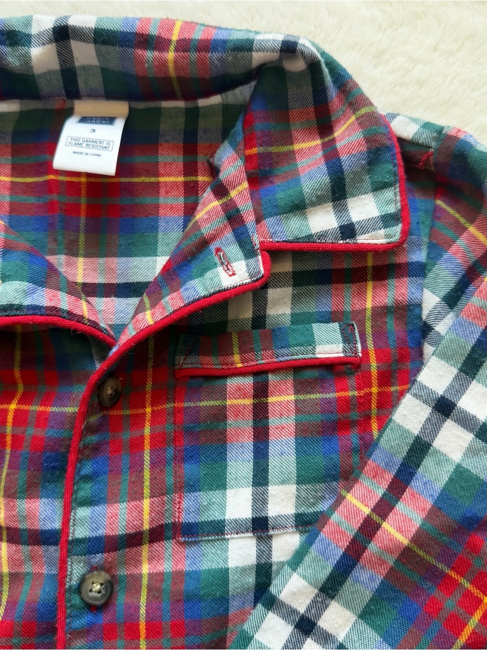 Janie & Jack | EUC - Tartan Holiday Flannel PJ Set | Size 4 - Picture 9 of 9